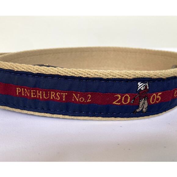 PGA PINEHURST GOLF CLUB BELT US OPEN 2005 YRI Mens Leather 34/85 Embroidered - Picture 1 of 15